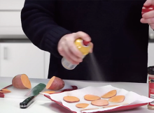 He Tossed A Sliced Potato Into A Microwave