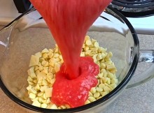 She Mixed White Chocolate And Jell-O In A Bowl