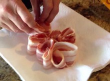 He Coils Bacon On The Paper Towel