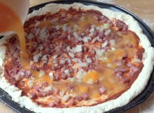 He Poured Some Eggs Over The Pizza And Then Baked It