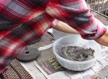 He Put Some Cement Into The Plastic Tupperware