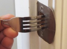 He Was Poking A Fork Into A Door’s Latch Hole