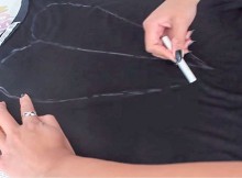 She Started By Drawing A Heart Symbol On The T-shirt