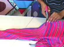 She Was Cutting The Old Dress Shirt