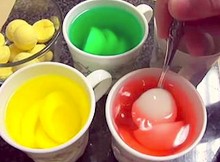 The Eggs Was Dropped In Food Dye