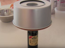 CakePanOnTopOfBottle